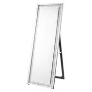 Elegant Decor Sparkle 63 in. Contemporary Standing Full Length Mirror in Clear