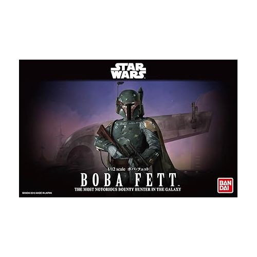 반다이 Bandai Hobby - Star Wars - Boba Fett, Bandai Spirits Hobby 1/12 Plastic Model Kit (10941)