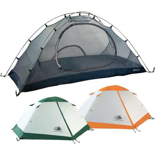  [아마존베스트]Hyke & Byke Yosemite 1 and 2 Person Backpacking Tents with Footprint - Lightweight Two Door Ultralight Dome Camping Tent