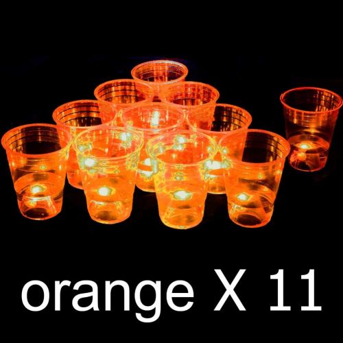  Naughtymeme Glow in The Dark Beverage Pong Set, Light Up Pong Cups for Indoor Outdoor Nighttime Competitive Fun, 22 Glowing Cups, 6 Glowing Balls,Waterproof - Party Game
