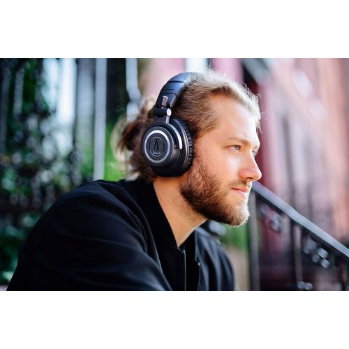 오디오테크니카 Audio-Technica ATHM50XBT Wireless Bluetooth Over-Ear Headphones, Black