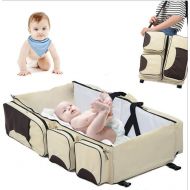 BINSHUN 3 in 1 Portable Diaper Bag Travel Folding Bassinet Crib Multi-Functional Nappy Bags for Baby...