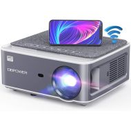 DBPOWER Native 1080P WiFi Projector, Upgrade 9500L Full HD Outdoor Movie Projector, Support 4D Keystone Correction, Zoom, PPT, 300 Portable Mini Video Projector Compatible w/Phone/