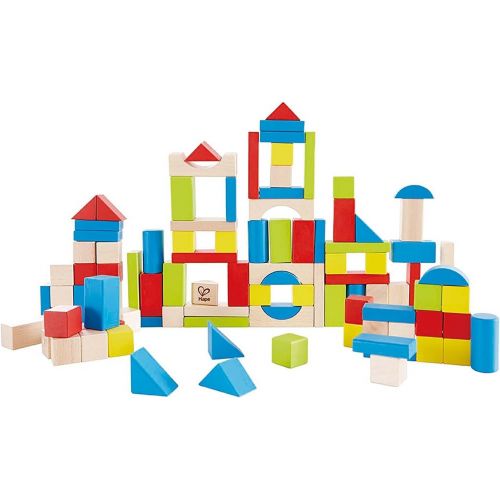  Award Winning Hape Kids Wooden Building Block Set (100 pieces)