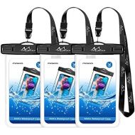 [아마존베스트]MoKo Waterproof Phone Pouch [3 Pack], Underwater Clear Phone Case Dry Bag with Lanyard Compatible with iPhone 11/11 Pro Max, X/Xs/Xr/Xs Max, 8/7/6 Plus, Galaxy S10/S9/S8 Plus, S10e