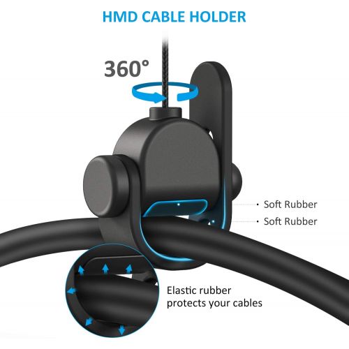  [아마존베스트][Pro Version] KIWI design VR Cable Management, 6 Packs Retractable Ceiling Pulley System for HTC Vive/Vive Pro/Oculus Rift/Rift S/Link Cable for Oculus Quest/Quest 2/Valve Index VR