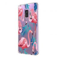 Case compatible Samsung Galaxy S9, Pacyer Flamingo Shockproof Animal TPU Silicone Cover for Galaxy S9 Plus