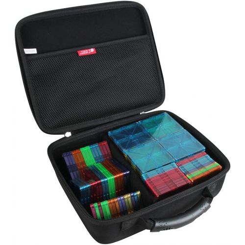  [아마존베스트]Hermitshell Hard Travel Case for PicassoTiles / Playmags 100 Piece Set 100pcs Magnet Building Tiles (Black)