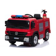TAMCO Fire Truck Electric Ride On Car with Remote Control, 12V Battery Powered Vehicles Motorized Truck, 2 MPH Max Speed, 2 Openable Door, Mp3 Player, Water Gun, Extinguisher, Helmet, LE
