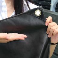 LIANGLIANG-pengbu LIANGLIANG Tarpaulin Waterproof Outdoor Rainproof Sun Protection Dust-Proof Foldable Tarpaulin with Metal Hole Eye PVC Plastic, 13 Sizes (Color : Black, Size : 3.8x3.8m)