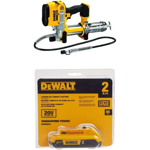  DEWALT DCGG571B 20-volt MAX Lithium Ion Tool Only Grease Gun with 20V 2.0Ah battery