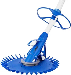 VIVOHOME Upgraded Automatic Inground Above Ground Suction Swimming Pool Sweeper Vacuum Cleaner with 14 2.62 ft Hoses Blue and White
