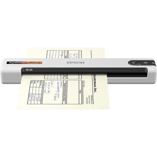 엡손 Epson RapidReceipt RR-60 Mobile Receipt and Color Document Scanner with Complimentary Receipt Management and PDF Software for PC and Mac