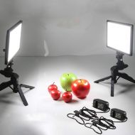 [아마존베스트]Viltrox 2 Sets Photography LED Video Light Lamp with Bi-Color 3300K-5600K, HD LCD Display Screen,CRI 95 for DSLR Table Photo Studio with Tripods