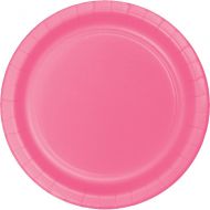 Creative Converting Touch of Color 96 Count Dessert/Small Paper Plates, Candy Pink