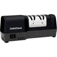 Chef’sChoice 250 Hybrid Knife Sharpeners uses Diamond Abrasives and Combines Electric and Manual Sharpening for 20-Degree Straight and Serrated Knives, 3-Stage, Black