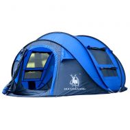 XUROM-Sports Camping Tent Family Beach Tent Hiking Fishing | Lightweight Portable Breathable and Windproof | Collapsible for Outdoor, Hiking, Climbing, Travel (Color : Blue, Size :