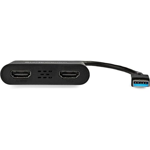  [아마존베스트]StarTech.com USB 3.0 to Dual HDMI Adapter - 4K 30Hz - External Video & Graphics Card - Dual Monitor Display Adapter - Supports Windows (USB32HD2),Black