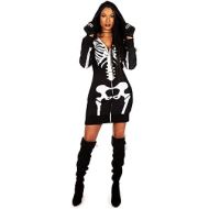 Tipsy Elves’ Womens Skeleton Costume Dress - Cute Spooky Black and White Halloween Outfit