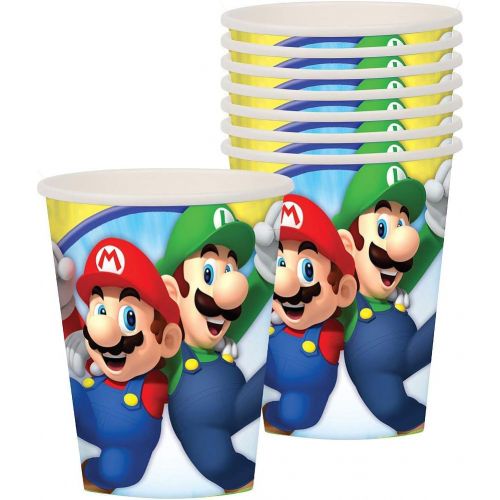  Super Mario Kids Birthday Party Supplies, Includes Happy Birthday Banner and Birthday Candles, Serves 16, by Party City