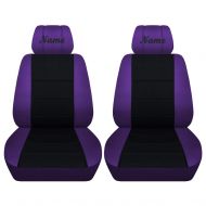 FH Fits Selected Nissan Models Seat Covers with a Name 21 Color Choices (2013-2018 Altima, Purple Black)