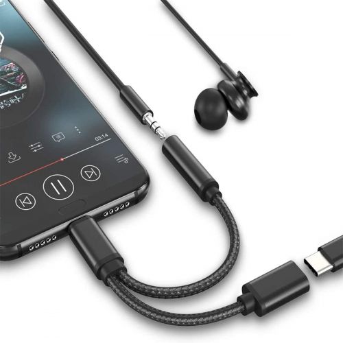  [아마존베스트]AD ADTRIP USB C Audio 3.5 mm USB C Headphone Adapter Type C Audio Adapter Compatible with Mi A2/Mi 9/9SE/8/8 Lite/Mix2/Mix 3, Huawei P20/P20 Pro/Mate 20 Pro, Sony Xperia XZ2 Audio and Chargi