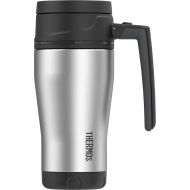 Thermos ELEMENT5 16 Ounce Vacuum Insulated Stainless Steel Travel Mug, Black/Gray