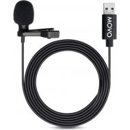 [아마존베스트]Movo M1 USB Lavalier Lapel Clip-on Omnidirectional Microphone for Laptop, PC and Mac, Perfect Podcasting, Gaming, Streaming and Desktop Mic (20-Foot Cord)