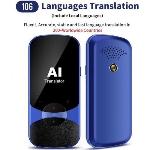  Buoth Language Translator Device,Two Way Smart Voice Translator Device Support 106 Languages with Camera Translation for Travelling Learning Business