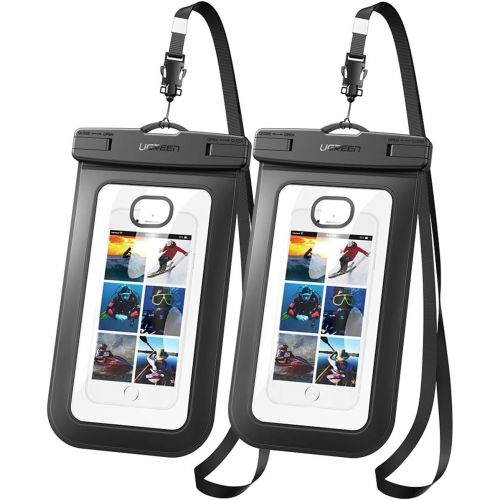  [아마존베스트]UGREEN Universal Waterproof Case 2 Pack Cell Phone Pouch Dry Bag Compatible for iPhone 11 Pro Max, iPhone SE 2020, iPhone X XR XS 8 Plus 7 6S 6 5, Samsung Galaxy S20 S10 S9 S8 Plus