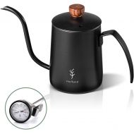 Soulhand Pour Over Kettle, Small Gooseneck Kettle with Thermometer, Stainless Steel Long Narrow Spout Coffee Kettle Mini Coffee Pot for Home Kitchen-21oz/600ML