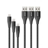 Anker Powerline+ II Lightning Cable 3-Pack (3 ft, 6 ft, 10 ft), MFi Certified for Flawless Compatibility with iPhone 11/11 Pro / 11 Pro Max/Xs/XS Max/XR/X / 8/8 Plus / 7 and More (