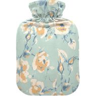 Large Water Bottle with Soft Cover 1 Liter fashy ice Packs for Hot and Cold Compress, Hand Feet Spring Flowers