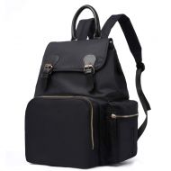 HaloVa Diaper Bag, Fashion Mommy Baby Bag, Multifunction Waterproof Travel Backpack, Large Capacity Maternity Nappy Bag, Black
