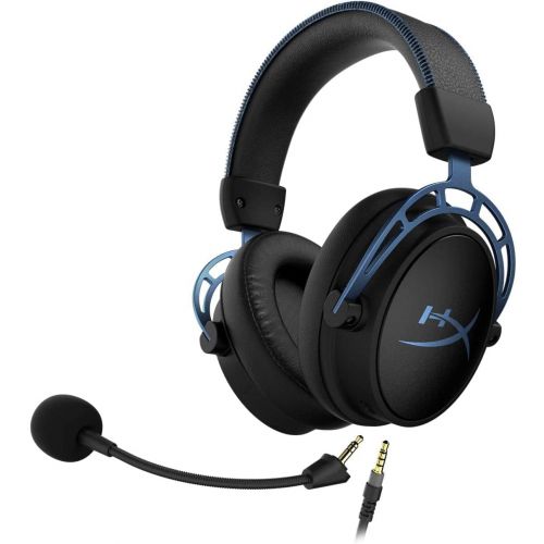  HyperX Cloud Alpha S - PC Gaming Headset, 7.1 Surround Sound, Adjustable Bass, Dual Chamber Drivers, Chat Mixer, Breathable Leatherette, Memory Foam, and Noise Cancelling Microphon