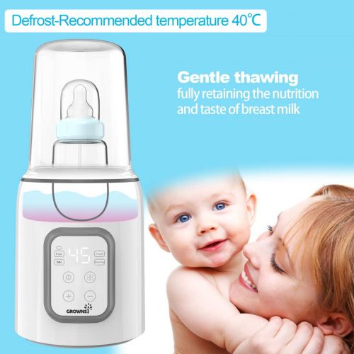  GROWNSY Bottle Warmer, 5-in-1 Fast Baby Bottle Warmer and Sterilizer with Timer Baby Food Heater&Defrost BPA-Free Warmer with LCD Display Accurate Temperature Control for Breastmilk and Fo