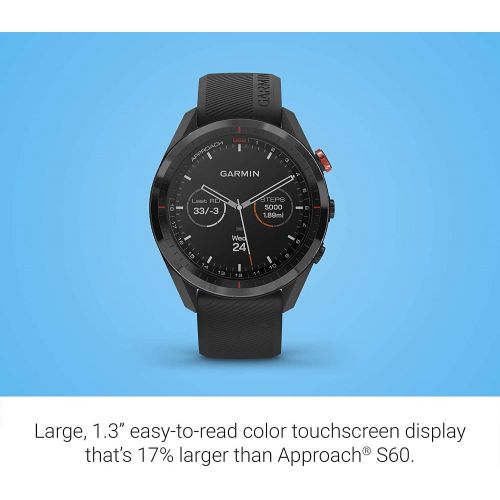  Garmin Approach S62 Premium GPS Black Golf Watch with 3xCT10 and Wearable4U Black Earbuds with Charging Power Bank Case Bundle