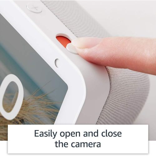  [아마존베스트]Amazon Echo Show 5 Sandstone with Blink Mini Indoor Smart Security Camera, 1080 HD with Motion Detection