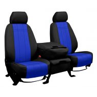 Shear Comfort Front Seats: ShearComfort Custom Neoprene-Style Seat Covers for Ford F150 (2011-2014) in Black w/Blue for 40/20/40 w/Folddown Opening Console and 3 Adjustable Headrests