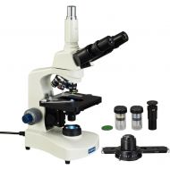 [아마존베스트]OMAX 40X-2500X Phase Contrast and Darkfield LED Trinocular Compound Siedentopf Microscope