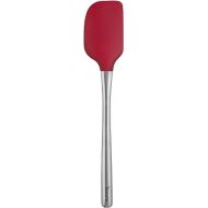 Tovolo Flex-Core Stainless Steel Handled Spatula Heat-Resistant & BPA-Free Silicone Turner Head, Cast Iron & Non-Stick Cookware, Dishwasher-Safe, Cayenne