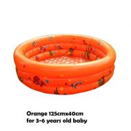 Treslin Inflatable Baby Bath Swim Tubs Newborn Thickening Children Cartoon Portable Bathtub Bucket Safety Swimming Pool@C3 (120x35cm)