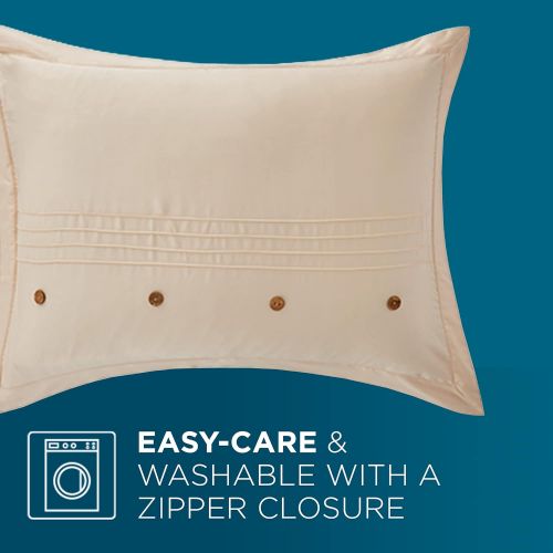 Tempur-Pedic Cool Luxury Zippered Pillow Sham, King, Sand Dollar