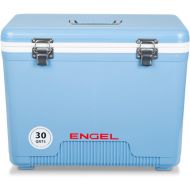Engel 30-Quart 48 Can Portable Leak-Proof Compact Lightweight Insulated Airtight Hard Drybox Cooler for Fishing, Hunting, and Camping