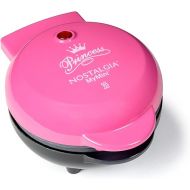Nostalgia MyMini Princess Icons Shape Electric Waffle Maker, 5-Inch Non-Stick Griddle for Waffles, Hash Browns, Eggs, and More, Pink