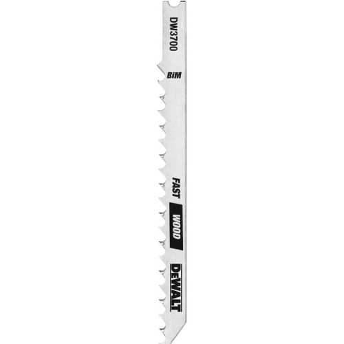  DEWALT DW3700H 4-Inch 6 TPI Very Fast/Rough HCS U-Shank Woodcutting Jig Saw Blade (5-Pack)