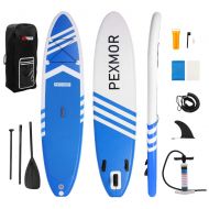 FCH PEXMOR Inflatable Paddle Boards Stand Up 10.5x30 x6 ISUP Surf Control Non-Slip Deck Standing Boat with Carry Bag, Floated Paddle, Hand Pump, Removable Fin, Leash, Repair Kit