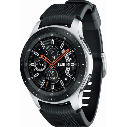  Amazon Renewed SAMSUNG SM-R800NZSCXAR Galaxy Watch Smartwatch 46mm Stainless Steel Silver - (Renewed)