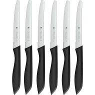 WMF Classic Line Breakfast Knife Set 6 Pieces, 23 cm, Serrated Bread Knife, Edge Bread Knife, Special Blade Steel, Plastic Handle, Black