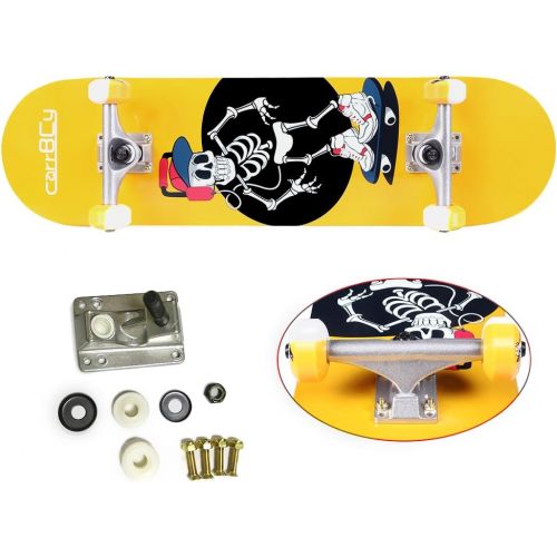  Idea Skateboards,31X 8 Pro Complete Skateboard, 7 Layer Canadian Maple Skateboard Deck for Extreme Sports and Outdoors.